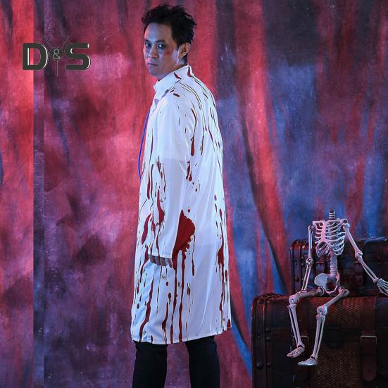 Хэллоуин Ужас Кровь Медсестра Костюм Женский Мужской Костюм Доктора Пара Праздник Террор Косплей Хэллоуин Ролевая Игра Костюм