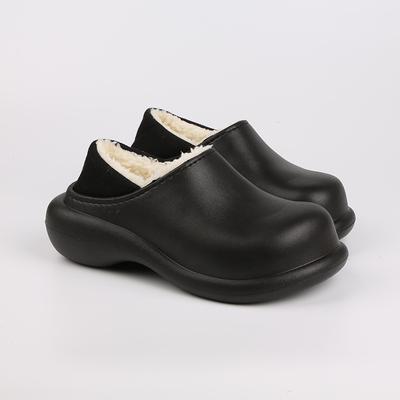 Модные мужские тапочки, домашние плюшевые тапочки, женские зимние теплые тапочки, женские толстые водонепроницаемые туфли, мужская домашняя нескользящая обувь