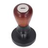 58.5MM Coffee Tamper Spring Loaded Stainless Steel Wooden Handle Coffee Press Tamper for Coffee Maki
