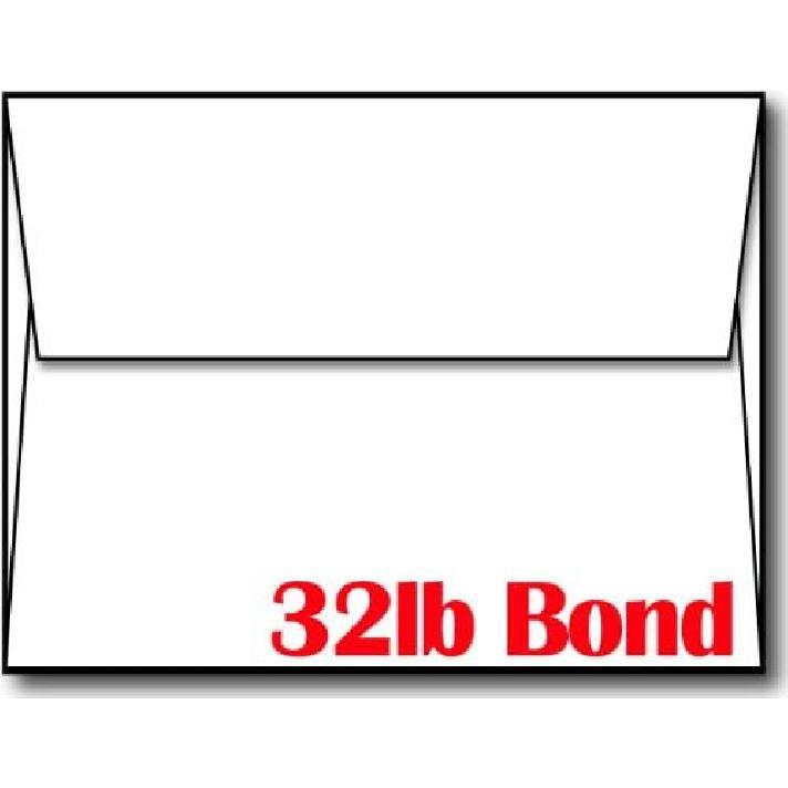 White 32lb Bond Heavyweight A2 Envelopes - 100 Envelopes - Desktop Publishing Supplies™ Brand Envelopes