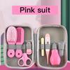 8Pcs Set Newborn Baby Care Kit Hair Brush Nail Clipper Baby Health Kits Infant Thermometer Grooming Brush Kit
