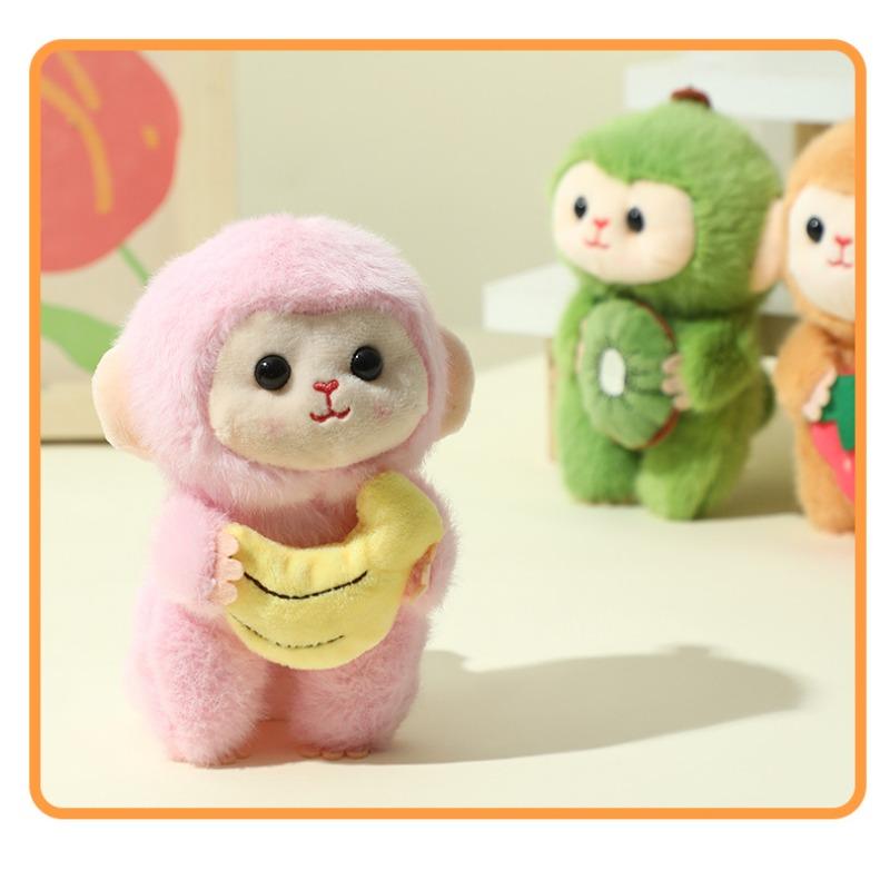 Non-Toxic 14Cm Cartoon Plush Monkey Keychains Stuffed Lovely Animal Backpack Decoration Pendants Boutique Dolls Plush Toys For Kids Gifts