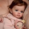 NPK 60CM Finished Reborn Toddler Girl Doll Tutti Hand Paint Doll Painting Visible Veins