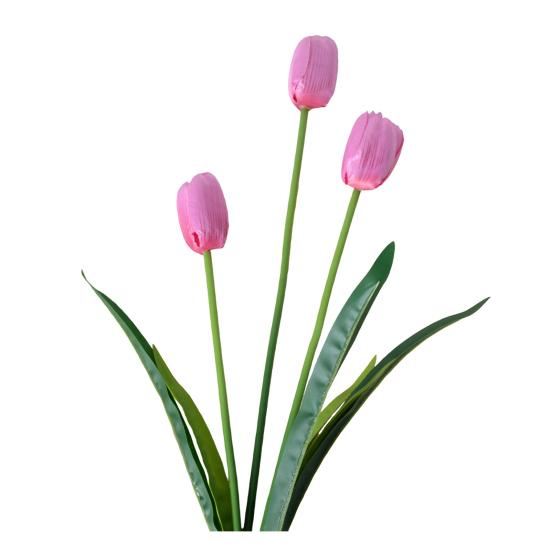 Искусственные Цветы 3-главный Шелковый Букет Тюльпанов с Гибким Железным Стеблем Искусственная Цветочная Композиция Свадебные Украшения Реквизит для Фотосъемки