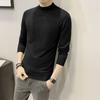 Осенне-зимний высококачественный мужской свитер, мужской пуловер с полувысоким воротником, мягкий и теплый вязаный свитер