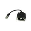 Ethernet Cables (RJ 45/8P8C) Rj45 1 To 2 Ethernet Network Splitter Extension Adapter Cable Black