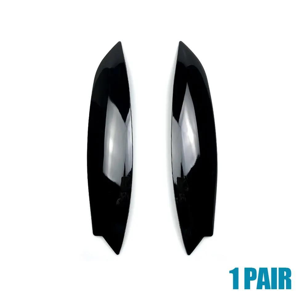 2 шт. автомобильные фары брови веки хромированная отделка автомобиля черные внешние наклейки аксессуары крышка для VW GOLF MK5 GTI R 2005-2007