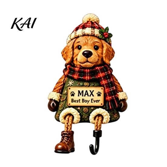 Organizer Hook Christmas Stocking Holder, Mantel Resin Sitting Leg Hook, Unique Hanger Festive Character Ornament for Holiday Home Fireplace
