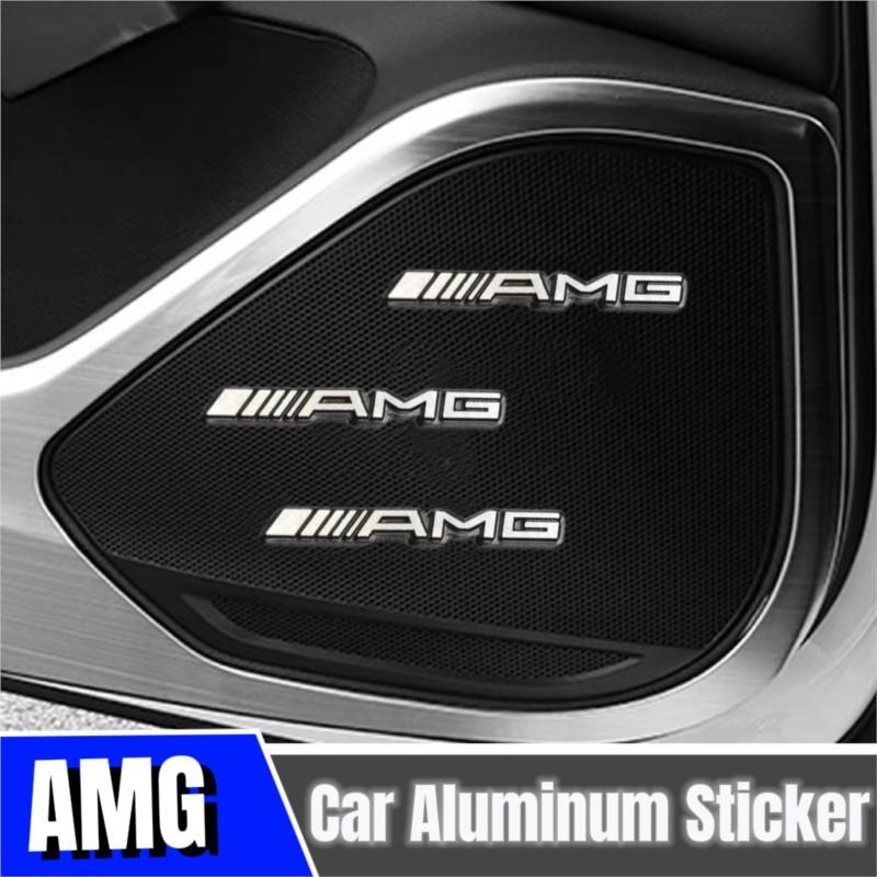 10/20Pcs Metal Car Audio Decoration Sticker Auto Badge Decal For Mercedes Benz AMG W203 W204 W205 W209 W210 W211 W212 W176