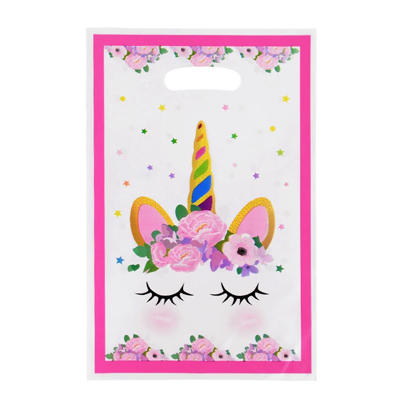 10-30 шт. Единорог конфетный мешок подарочные пакеты для упаковки печенья детские единороги тематика день рождения принадлежности свадьба украшение для детского душа