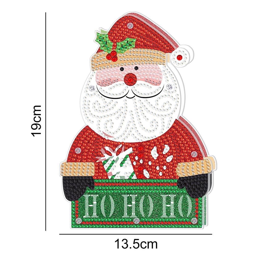 DIY Алмазная картина Светодиодная лампа Рождественская елка Снеговик Двухсторонняя дрель Ночной светильник Искусство Ремесла Лампа Фестиваль Рождество Домашний Декор