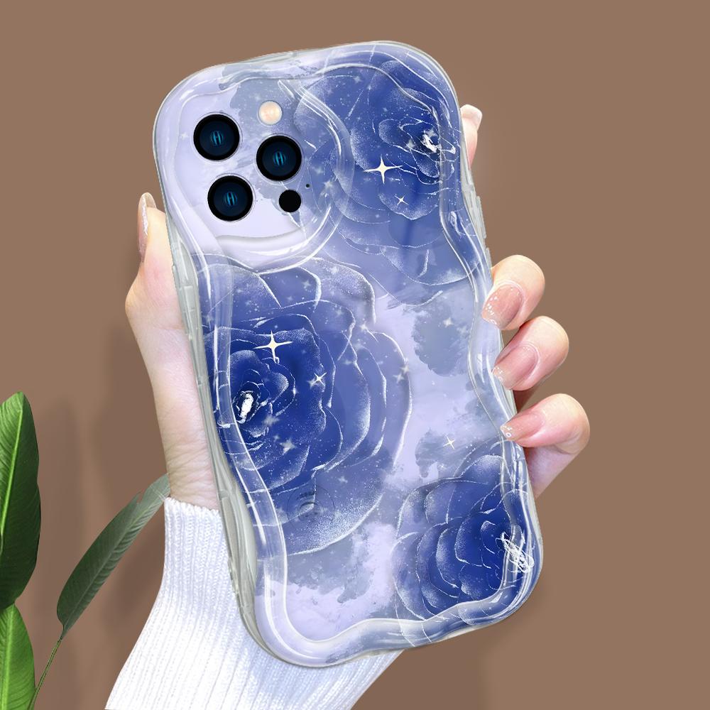 Мультяшный узор кремовая текстура чехол волнистый край мягкий силиконовый чехол для телефона чехол для iPhone Samsung Huawei Honor Xiaomi Redmi Infinix Tecno