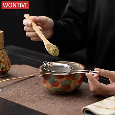 Керамическая чаша для матча и венчик, ручная работа, прочный, элегантный, легко чистится, набор для смешивания матча, термостойкий, японский набор для чая