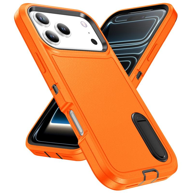 Чехол-подставка конфетного цвета для iPhone 17 Pro 16 15 14 13 Pro Max 17e 16e Прочный силиконовый бампер Гибридный 3-в-1 Ударопрочный Матовый чехол