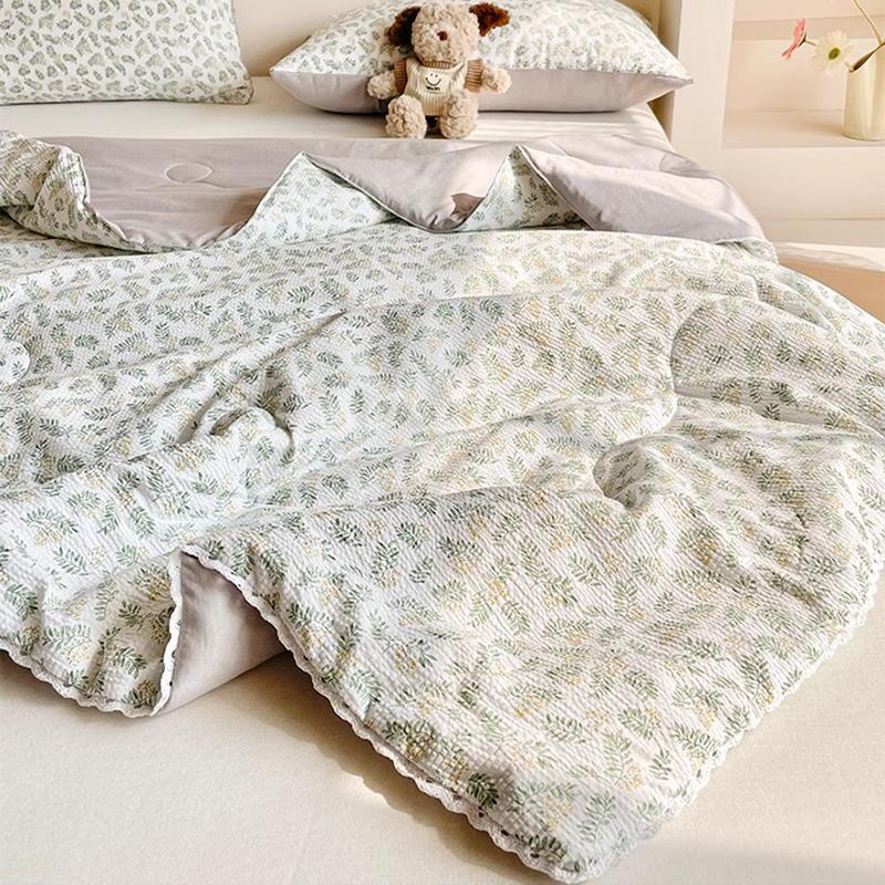 Summer Cool Comforter Quilt Super Soft Lightweight Blanket Smooth Air Condition Quilt Bedspread King Size Couple Bed Duvets