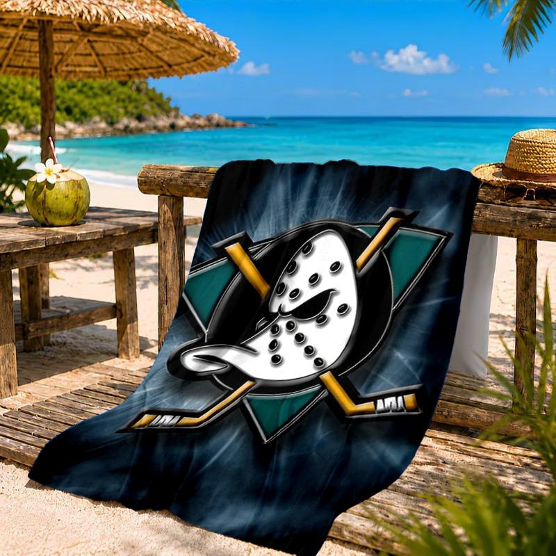 Anaheim Ducks Hockey Team Beach Towel, Quick-drying, Easy to Care for, Suitable for Both Fitness and Beach Vacations,Sports Essential