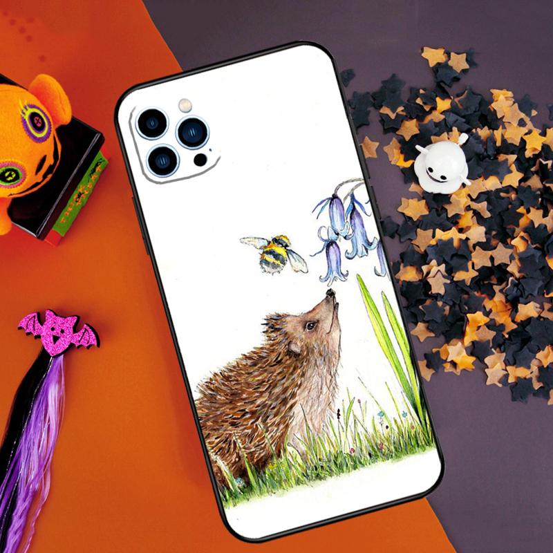 Animal Hedgehog Bumper Case For iPhone 16 15 14 Pro Max 11 12 13 Pro Max Mini XR 16e 16 15 Plus Phone Cover