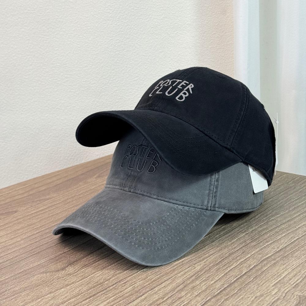 Fashion Hat Autumn and Winter Embroidery Baseball Cap Korean Version Casual Cap Versatile Men's Sunscreen Hat Soft Top Cotton Cloth Sun Hat Women