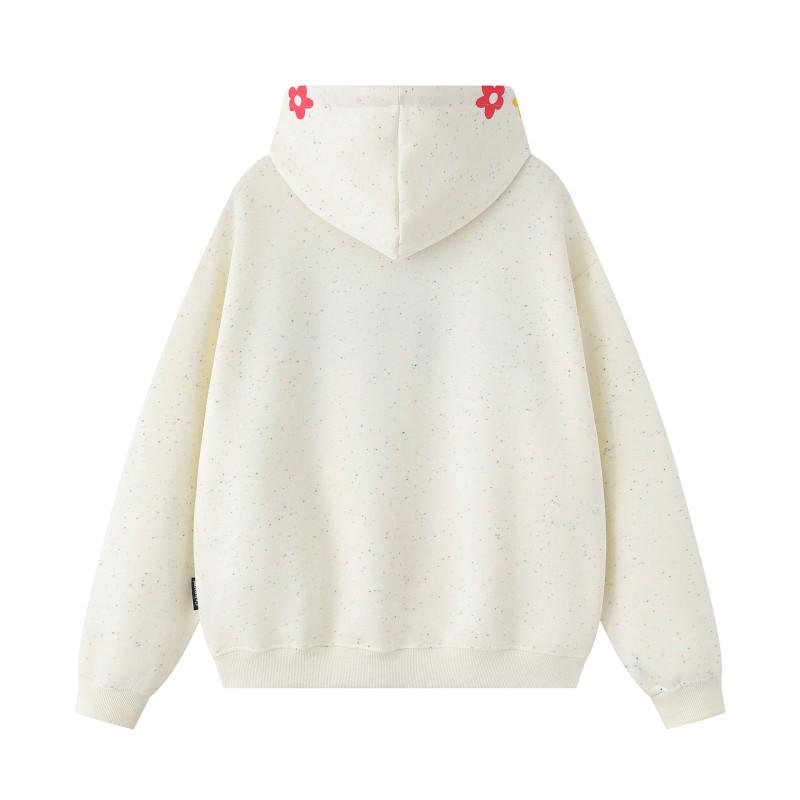 Cute Embroidered Dog Hoodie Men Women - Loose Fit Vintage American Style Sweatshirt