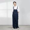 Plus Size Denim Overalls Men's Trend Korean Version of Loose Wide-leg Overalls One-piece Performance Suspenders
