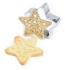 Kit for Embossed Biscuit - SCRAP COOKING - Star - 2 Chocolate Pens - Stainless Steel Cutter - Wooden Embosser