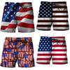 USA United States America Flag Boxing Muay Thai Kickboxing Shorts 3D Print Fighting Training Unisex Men Women Quick Dry Fitness Gym Sport Workout