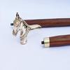 Unique Brass Horse Design Head Handle Victorian Style Walking Stick Cane Red Wood Two Fold Best For Gift
