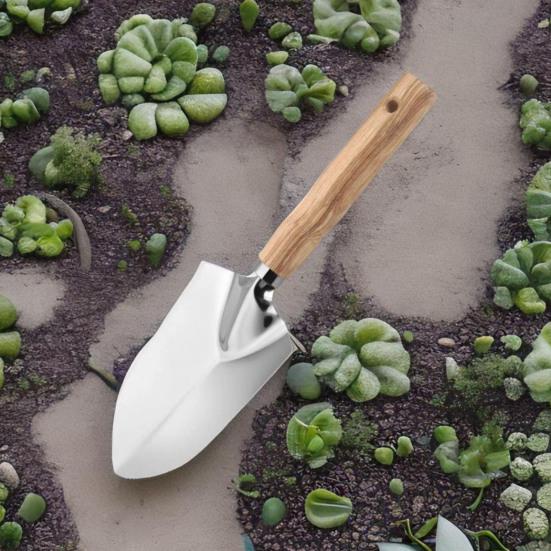 1 шт./5 шт. эргономичный садовый инструмент, ручной мастерок из нержавеющей стали, лопата для бонсай, грабли, культиватор, прополка с удобной деревянной ручкой, садовые принадлежности