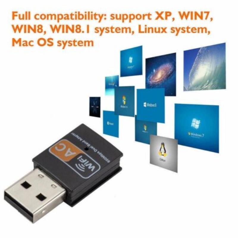 600Mbps WLAN Stick 2.4GHz /5GHz Dual Band WIFI Dongle USB Wireless Adapter AC
