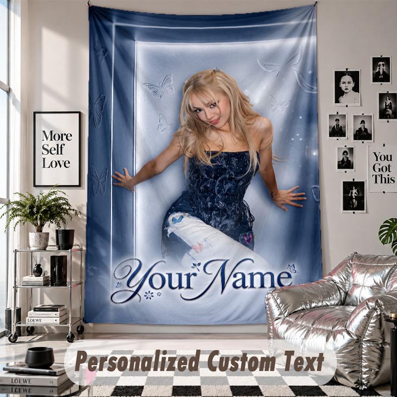Wall Hanging Tapestry With Custom Name & Text, Ayliva Decorative Tapestry For Bedroom