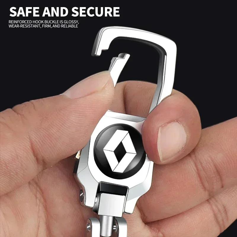 Car Key Cover Accessories Metal Keychain Zinc Alloy Keyring For Renault Megane 2 3 4 Twingo Clio Talisman Captur Trafic Kwid XX1