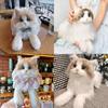 Soft Long Fur Plush Cat Doll Cute Kitty Toy Gift With Various Collar Designs