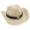 Cowboy straw hat Tibetan sun hat cow hat ethnic style straw knight hat beach hat