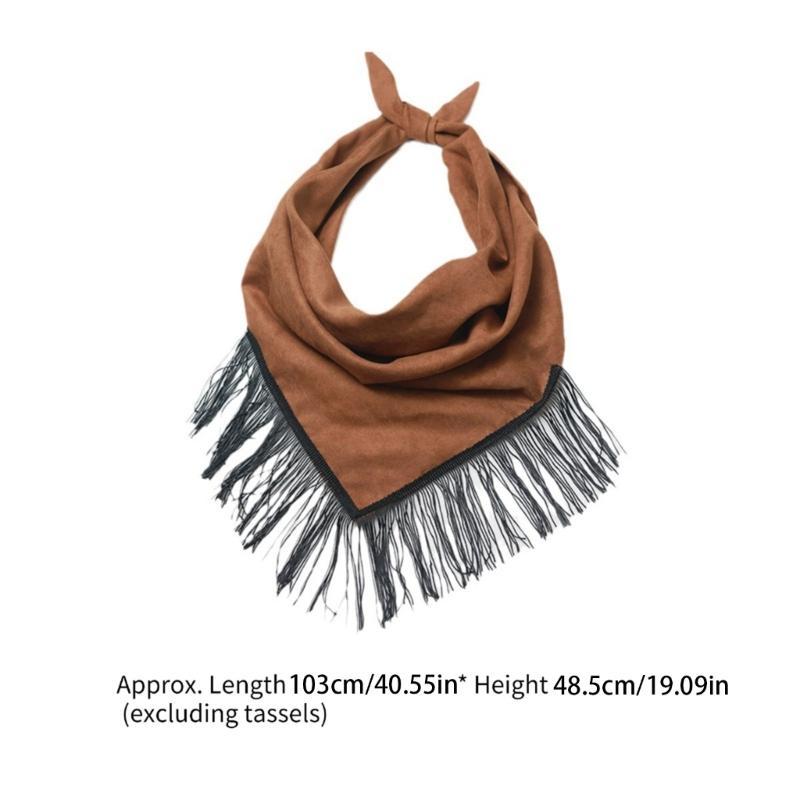 Cowboy Hair Scarves Bandana Light Tan Headwraps Cowgirl Party Neckerchief Bandana Head Scarfs for Vacation