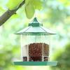 1 Set Bird Feeder Easy To Install Large Capacity Convenient Transparent House Shape Bird Hanging Food Container Home Supplies