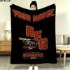 Custom Name Afc Gunners Print Flannel Blanket, High Quality Comfortable for All Seasons, Home Decor, Warmth and Comfort, Perfect for Christmas Gifts