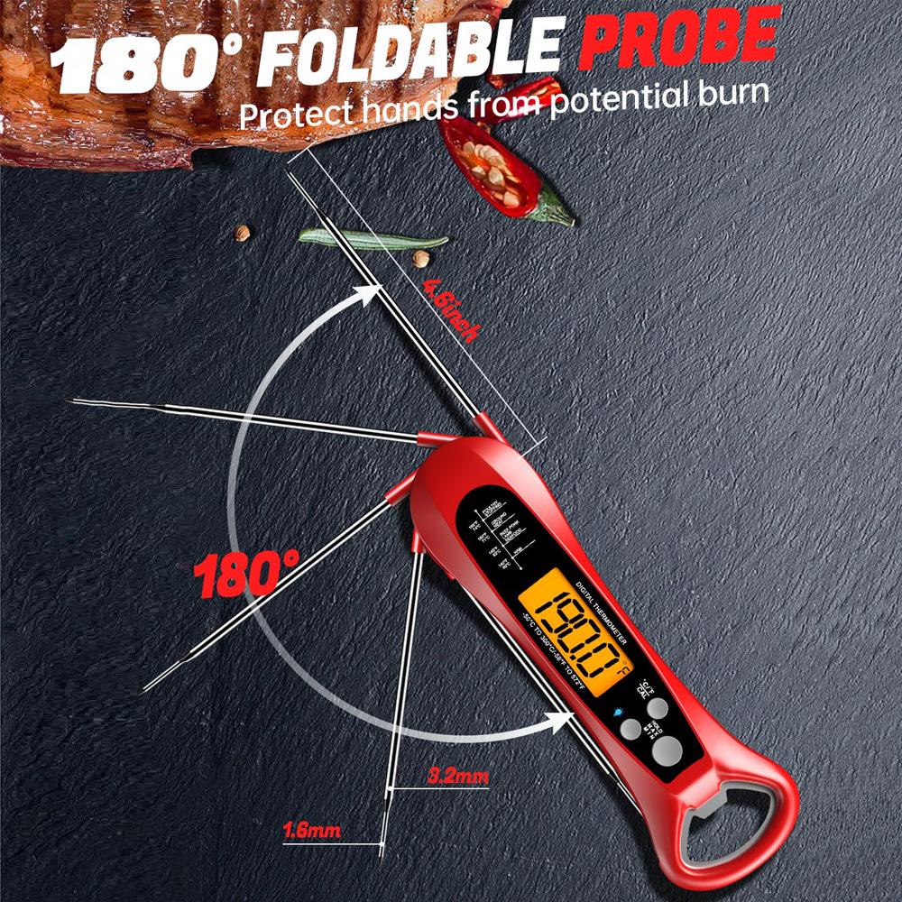 Водонепроницаемый складной электронный термометр для продуктов - Жаростойкий для кухни и барбекю