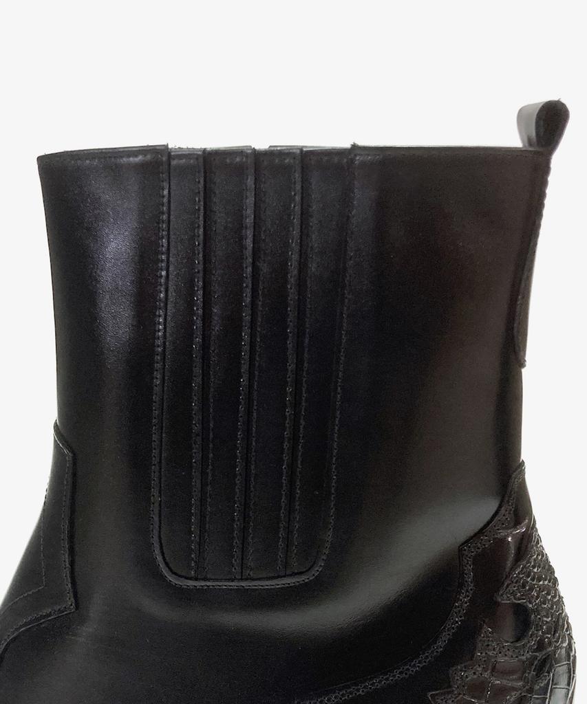 Joenshoe Cadenza Western Heel Boots Crocodile Combination