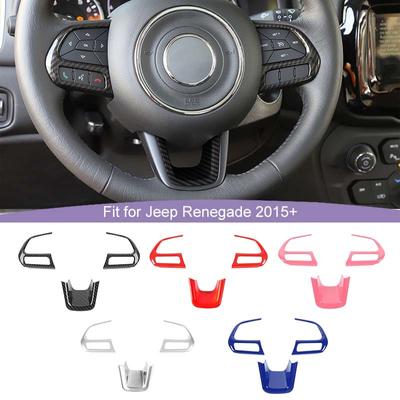 Наклейка на рулевое колесо ABS, подходит для Jeep Renegade 2015, для Jeep Compass 2017-2020, аксессуары для интерьера