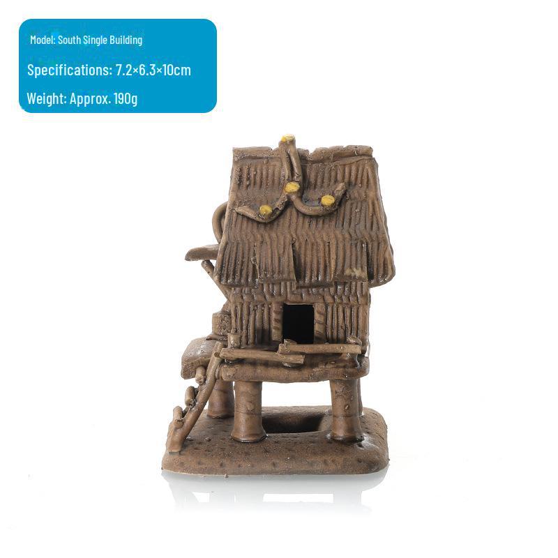 Керамическое украшение для аквариума: Каменный декор, впитывающий воду, для аквариумов, садов и бонсай – соломенных и бамбуковых домов.