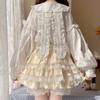 Japanese Style Kawaii Lolita Skirt Women Autumn Winter Sweet Lace Mini Cake Skirt Female Korea Princess Cute Party Skirt Shorts