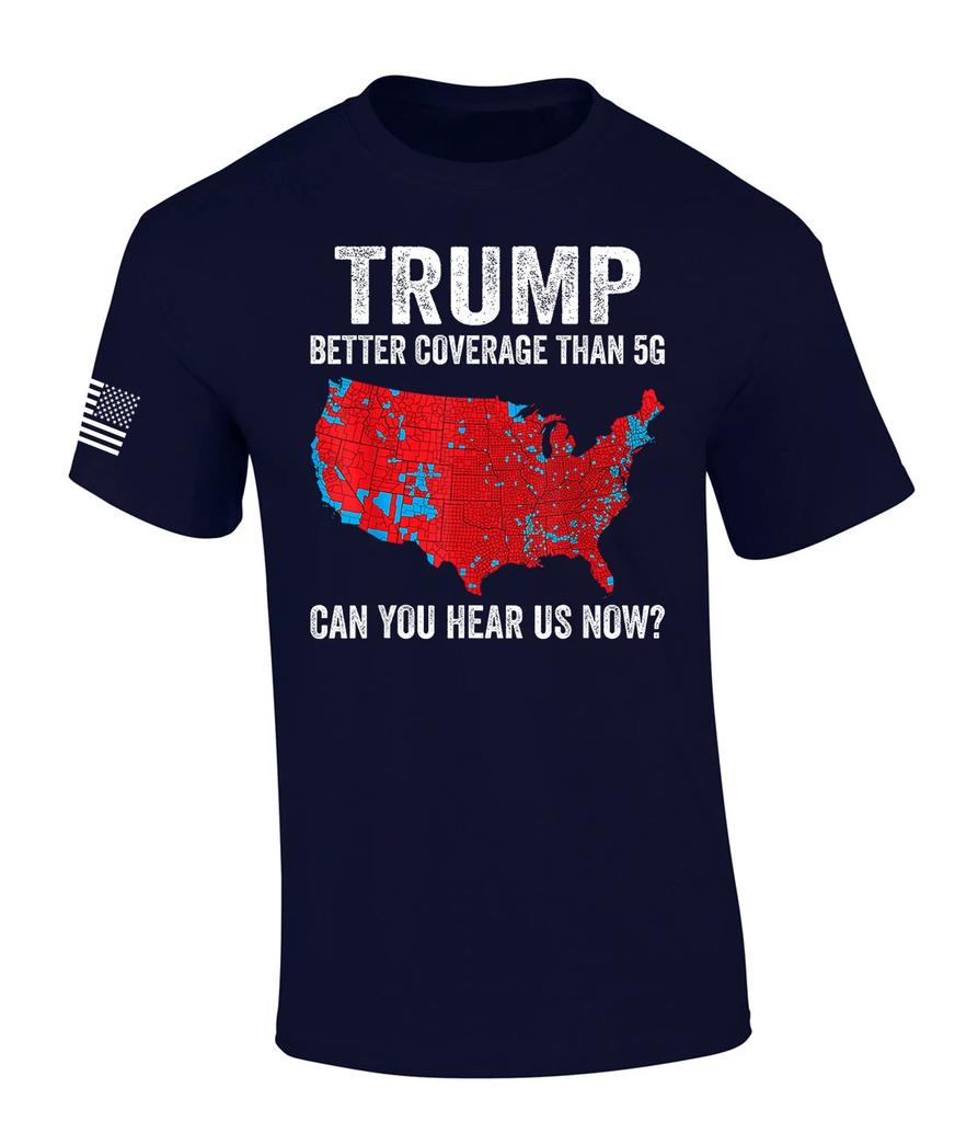 Trenz Shirt Company Mens Funny Trump Better Than 5G Coverage USA Short Sleeve