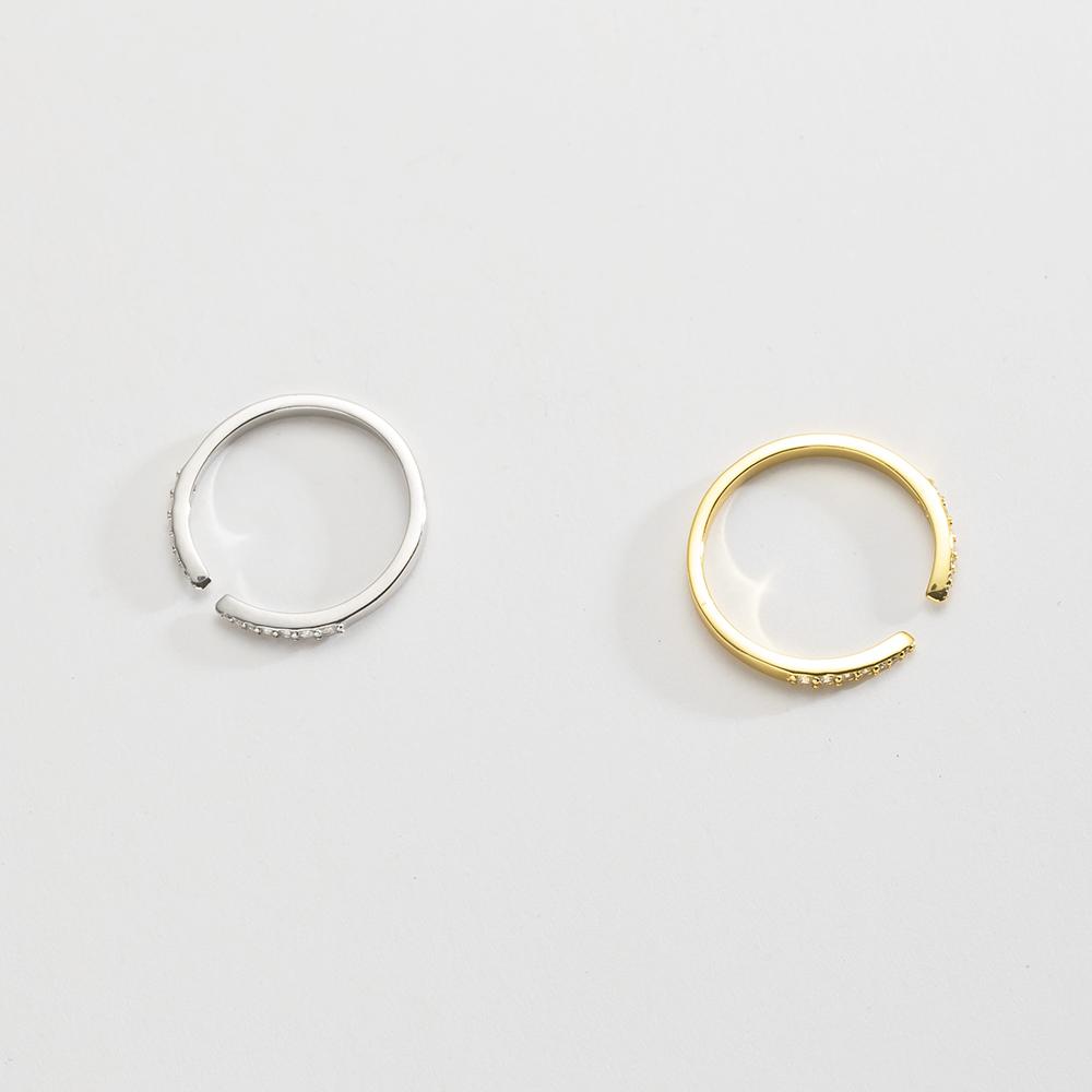 ANDYWEN 925 стерлингового серебра Открытые изменяемые размеры Twing кольца Роскошные прозрачные фианиты Простые крошечные 2023 зима женские свадебные украшения