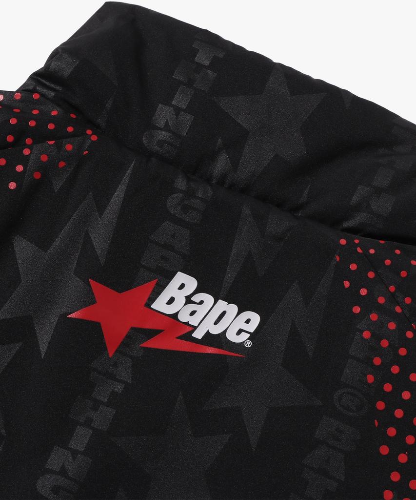 Bape Ava Frame Monogram Jacquard Multi-Logo Padded Jacket (M) Black