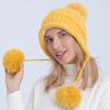 Новый стиль милой осенне-зимней шерстяной вязаной мягкой шапки-шениль для женщин, модной и теплой