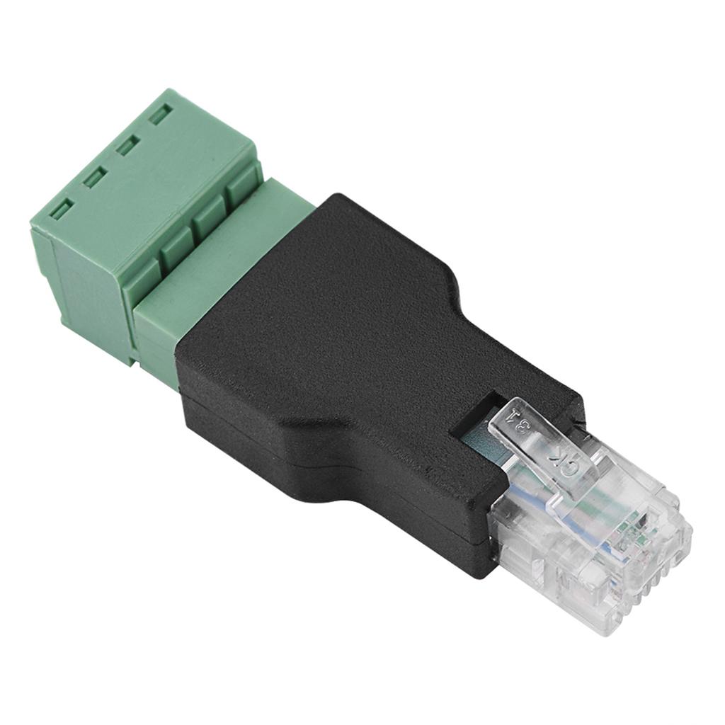 2pcs RJ11 Male to 4 Pin Screw Terminal Adapter 6P4C Male to 4 Pin Block Connectors for Modem