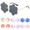 Party Favor Rimless Snowflakes Shades Photo Glasses Fashion Sun Glasses Flower Lens Sunglasses