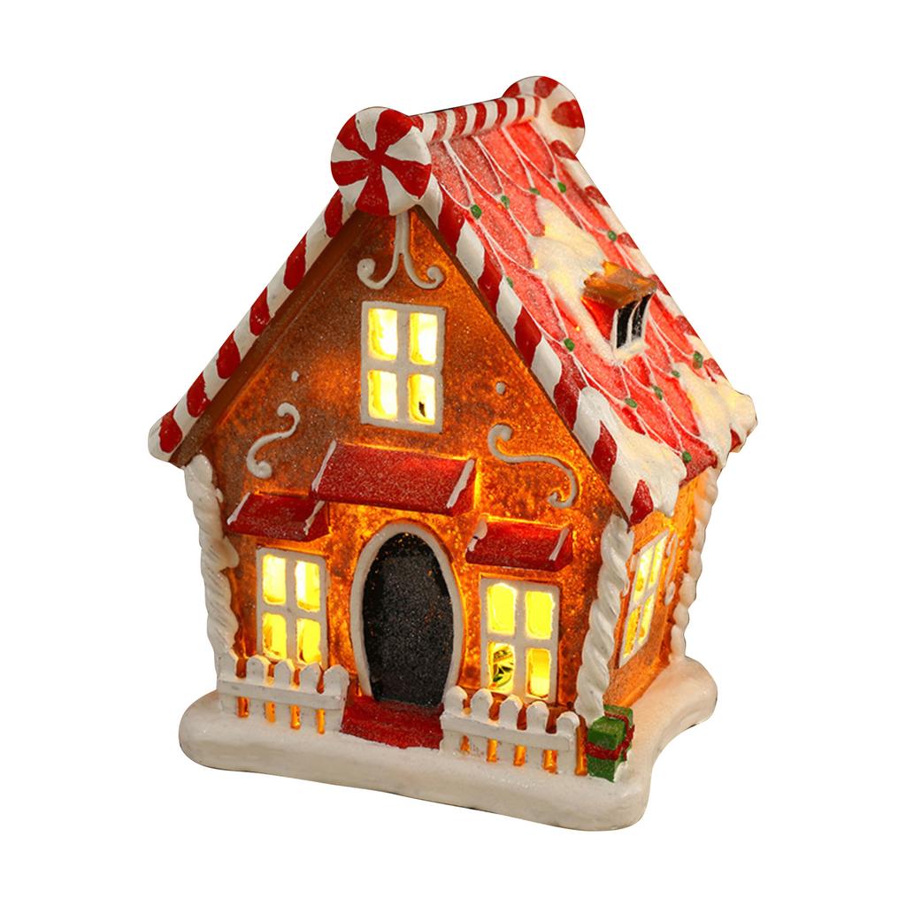 Glowing Gingerbread House With Lights - Animated Christmas Decoration For Indoor Festive Display