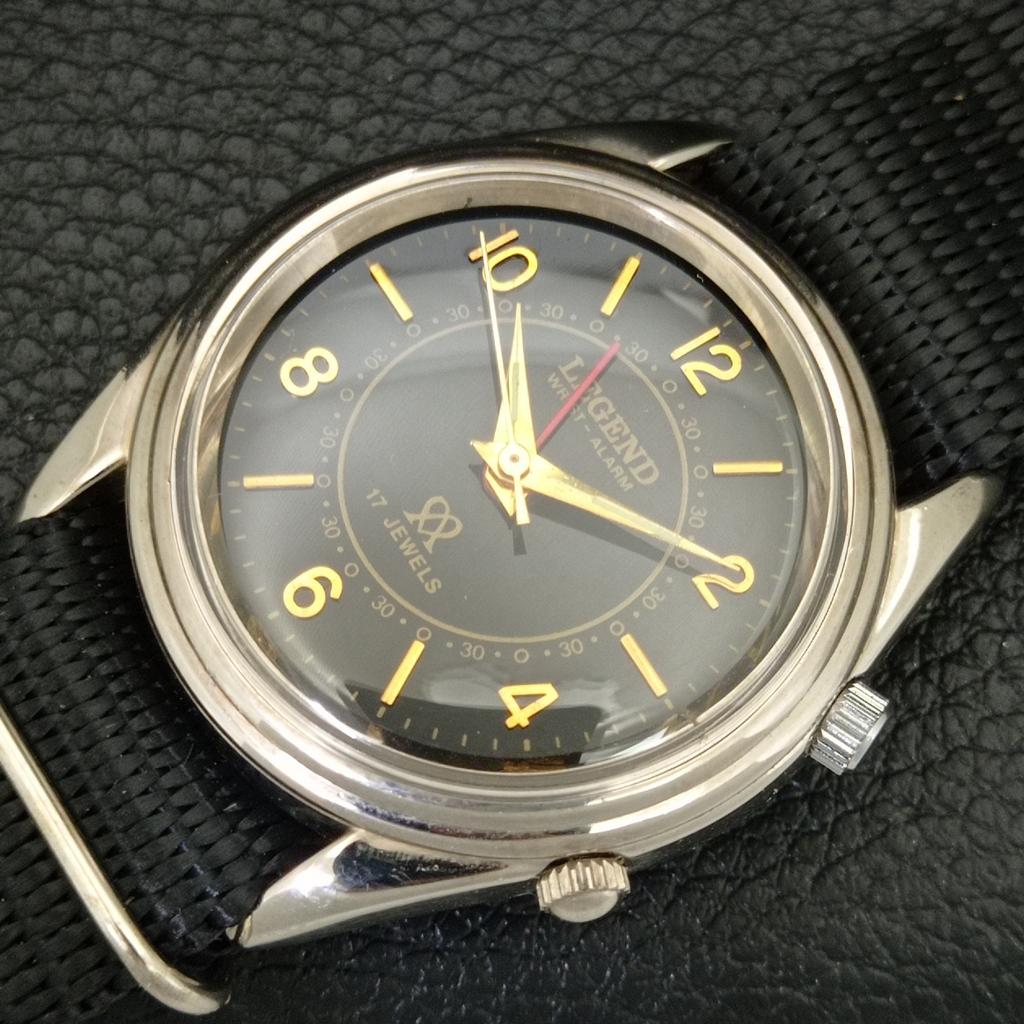 VINTAGE LEGEND МУЖСКИЕ ШВЕЙЦАРСКИЕ ЧАСЫ С РУЧНЫМ ЗАВОДОМ И БУДИЛЬНИКОМ REFURBISHED a707501-1