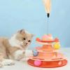 Interactive Cat Amusement Plate Tower Plastic Cat Turntable Roller Balls  Pet Relieves Boredom